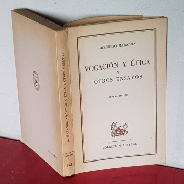 libros filosofía Vocación y ética y otros ensayos, Gregorio Marañón