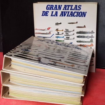 Gran Atlas de la aviación completo sarpe 4 carpetas de anillas aviones
