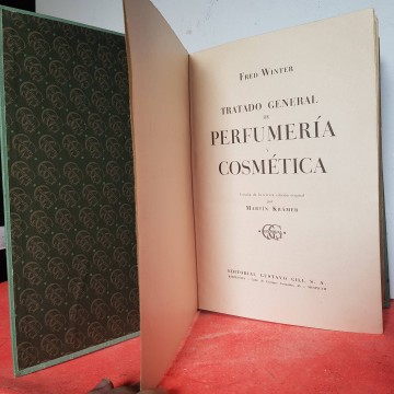 Tratado General de perfumería y cosmética Dr Fred Winter libro antiguo