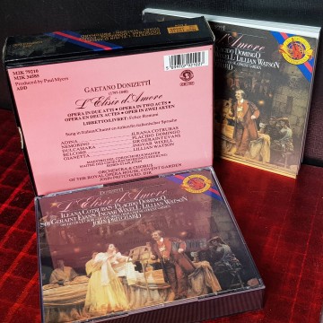 L'ELISIR D'AMORE, GAETANO DONIZETTI, CD libreto 2 cds placido domingo