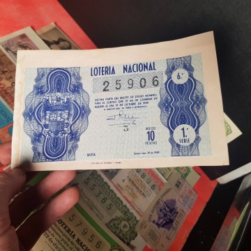 Lotería nacional decimos antiguos años 40 50 60 lote mercadillo