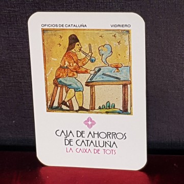 CALENDARIO DE BOLSILLO CAJA DE AHORROS DE CATALUÑA oficios vidriero