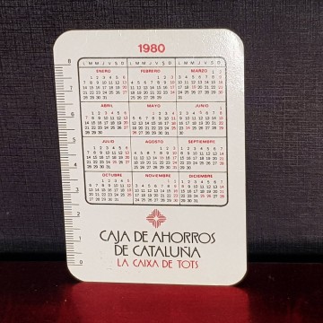 CALENDARIO DE BOLSILLO CAJA DE AHORROS DE CATALUÑA oficios vidriero