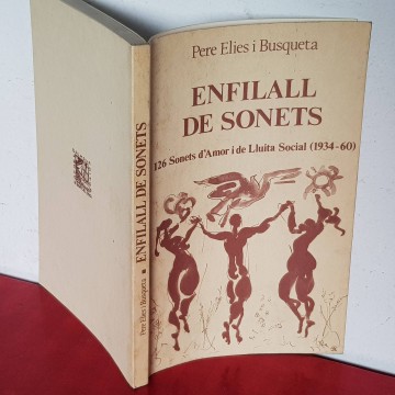 PERE ELIES I BUSQUETA FIRMA  ENFILALL DE SONETS llibre firmat