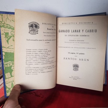 GANADO LANAR Y CABRÍO, SANTOS ARÁN. libros antiguos ramadería