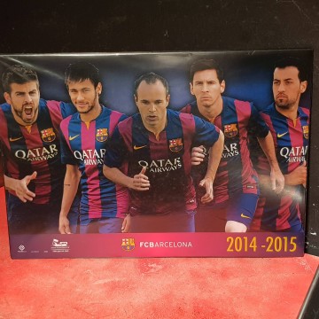 TAPETE F.C. BARCELONA 2014/2015 soporte cartel barça librería online