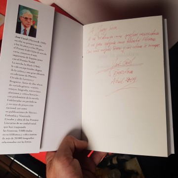 LA PASIÓN POR LA PALABRA, HOMENAJE A JOSÉ CAROL (FIRMADO autofrafo