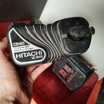 batería 14.4v taladro Hitachi DS 14DVF3 cargador usado uc 18YG 7.2v