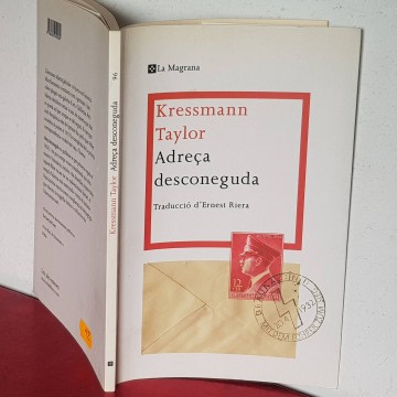 ADREÇA DESCONEGUDA, KRESSMANN TAYLOR novel.la nazisme holocaust