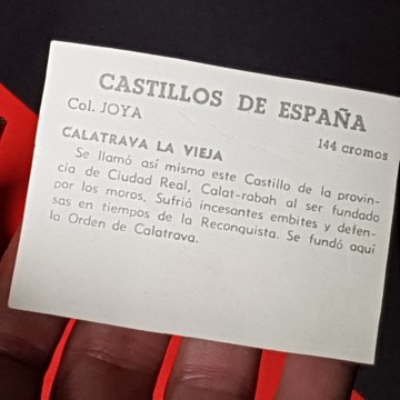 Cromo Castillo Calatrava la Vieja, Carrión de Calatrava, Ciudad Real