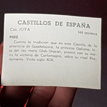 Cromo castillo de Pioz, Guadalajara