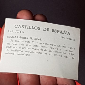 Cromo castillo de Manzanares el real, Madrid