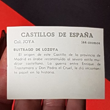 Cromo Castillo Buitrago de lozoya, Madrid