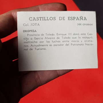 CROMO CASTILLO DE OROPESA, TOLEDO.