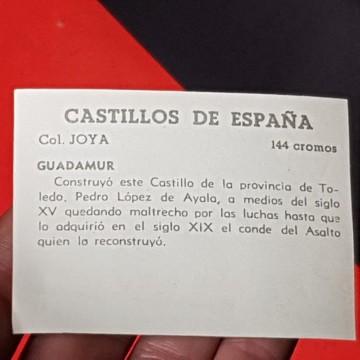CROMO CASTILLO DE GUADAMUR, TOLEDO.