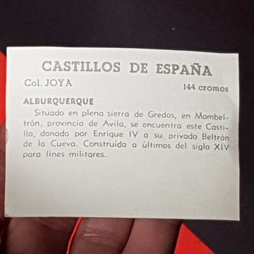 Cromo castillo de Alburquerque, Sierra de gredos, Ávila