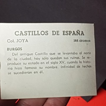 Cromo castillo de Burgos