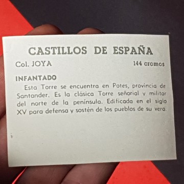 Cromo castillo del Infantado, Santander