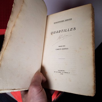 QUARTILLES, BONAVENTURA SABATER (FIRMAT PER L'AUTOR).