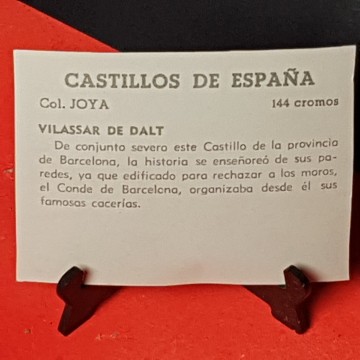 Cromo castillo de Vilassar de dalt, Barcelona