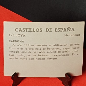 Cromo castillo de cardona, Bages, Barcelona