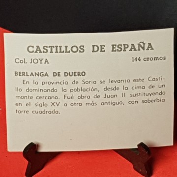 Cromo Castillo Berlanga de duero, Soria