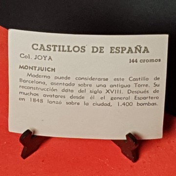 Cromo Castillo de Montjuich, Barcelona