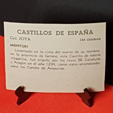Cromo Castillo de montgrí, Gerona