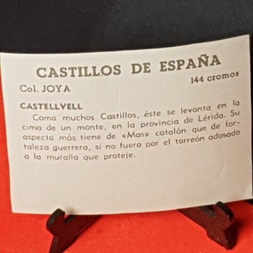 Cromo Castillo de castellvell, lérida.