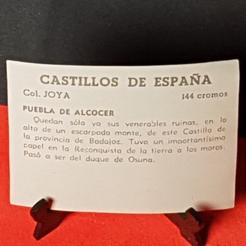 CROMO CASTILLO PUEBLA DE ALCOCER, BADAJOZ.