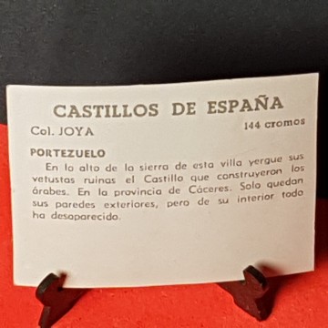 CROMO CASTILLO DE PORTEZUELO, CÁCERES.