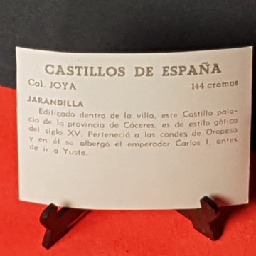 CROMO CASTILLO DE JARANDILLA, CÁCERES.
