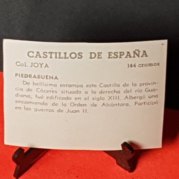 CROMO CASTILLO DE PIEDRABUENA, BADAJOZ.
