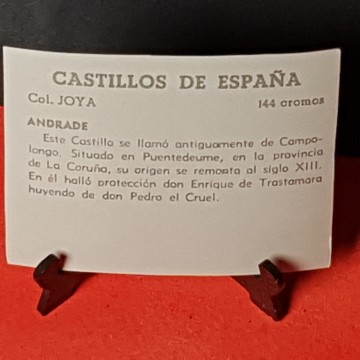 Cromo castillo de Andrade, La Coruña