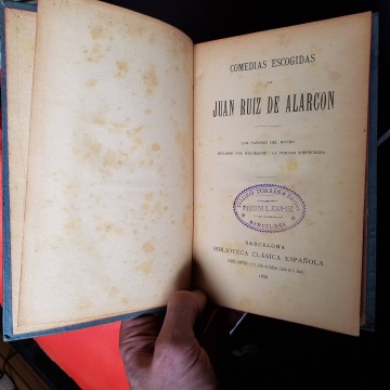 COMEDIAS ESCOGIDAS, JUAN RUIZ DE ALARCÓN.