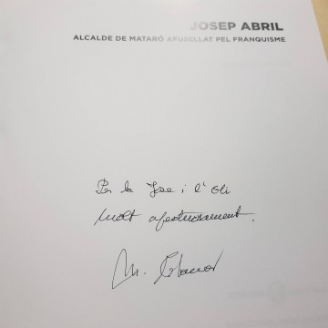 JOSEP ABRIL, ALCALDE DE MATARÓ AFUSELLAT PEL FRANQUISME (FIRMAT).