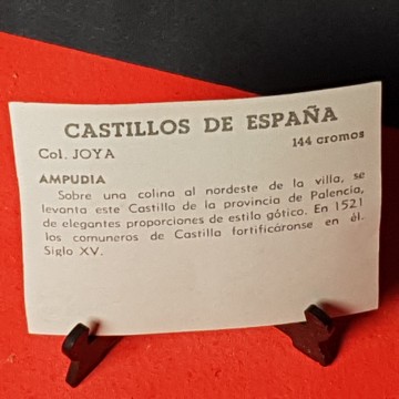 CROMO CASTILLO DE AMPUDIA, PALENCIA.