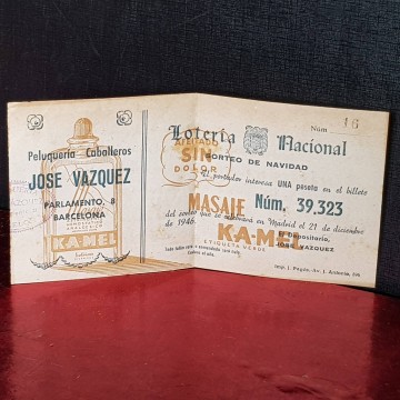 PARTICIPACIÓN LOTERÍA NACIONAL, 1946.