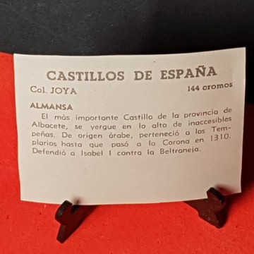 Cromo castillo de almansa, Albacete