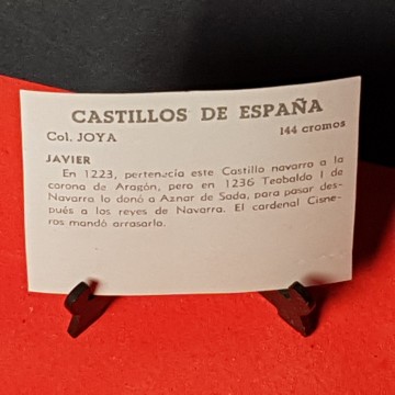 Cromo castillo de Javier, Navarra