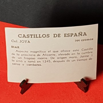 Cromo castillo de biar, Alicante