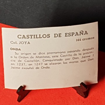 Cromo castillo de Onda, Castellón