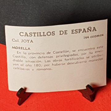 Cromo castillo de Morella, Castellón.