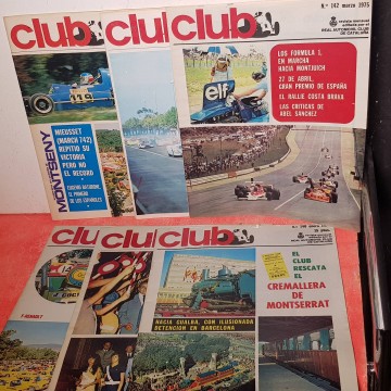 Lote 6 revistas de automovilismo RACC, años 70..