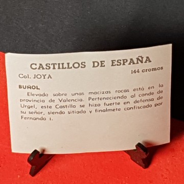 Cromo castillo de buñol, Valencia