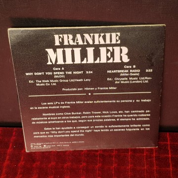 WHY DON'T YOU SPEND THE NIGHT, FRANKIE MILLER, VINILO SINGLE.