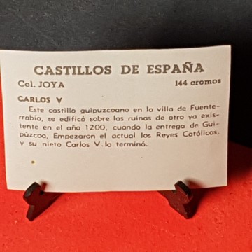 Cromo castillo de Carlos V, Guipúzcoa.