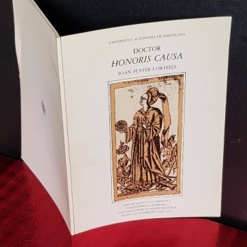 JOAN FUSTER I ORTELLS, DOCTOR HONORIS CAUSA.