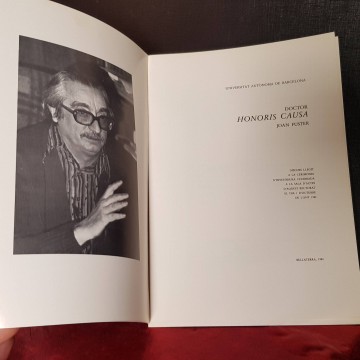 JOAN FUSTER I ORTELLS, DOCTOR HONORIS CAUSA.