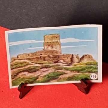 Cromo castillo de Lanos, Álava.